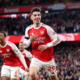 Havertz celebra un gol con el Arsenal ante el Burnley. Foto: Arsenal