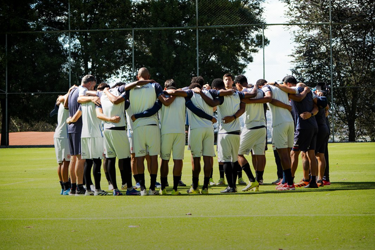 Jugadores de Ecuador entrenan en Columbus. Foto: La Tri