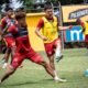 Jonnathan Mina, en una práctica en Barcelona SC. Foto: BSC