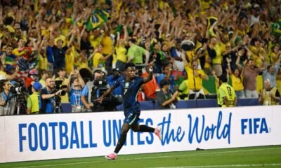 Vinicius Jr. marcando el tercer gol frente a Haití. Foto: FIFA