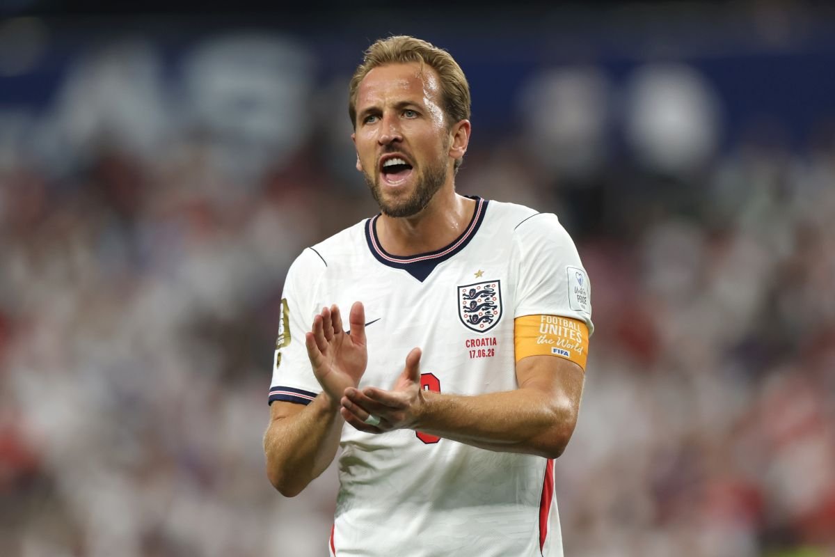 Harry Kane siendo protagonista con un doblete frente a Croacia. Foto: FIFA