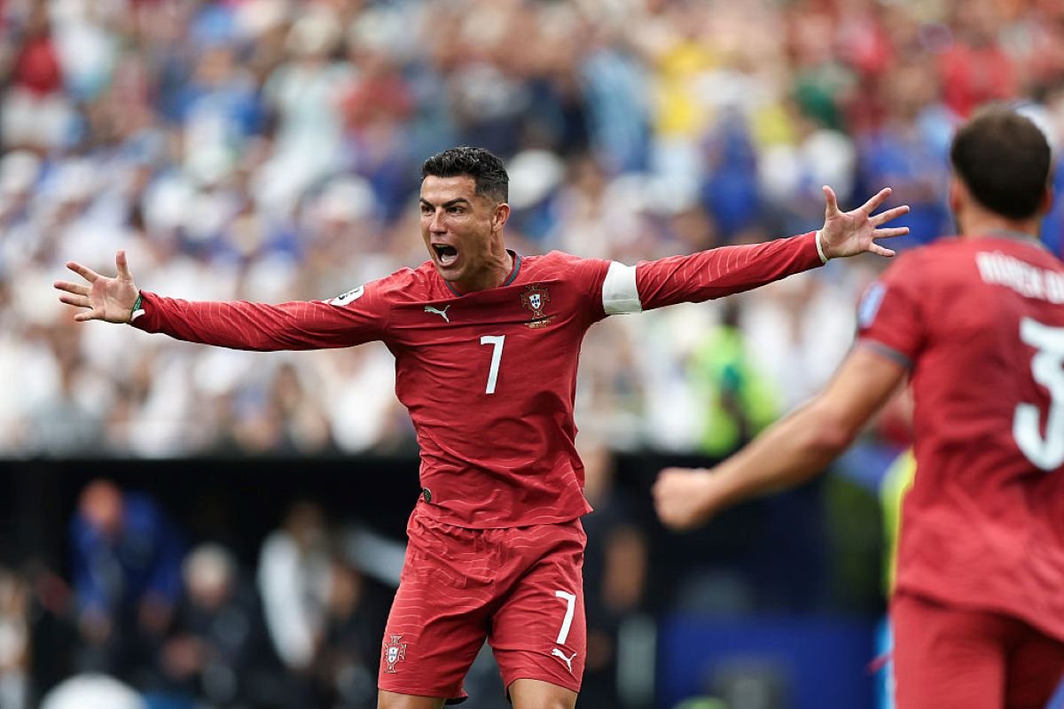 CR7 celebrando con Portugal su doblete frente a Ghana. Foto: FIFA