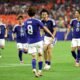 Keito Nakamura celebrando el gol del empate con Takefusa Kubo. Foto: FIFA