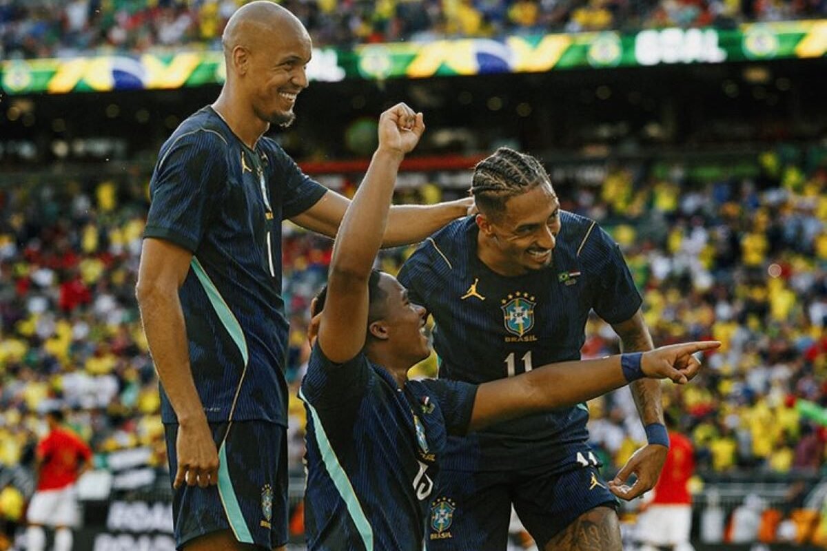 Brasil en su triunfo ante Haití en fase de grupos. Foto: Selección de Brasil