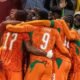Los jugadores de Costa de Marfil celebran un gol ante Francia. Foto: Costa de Marfil