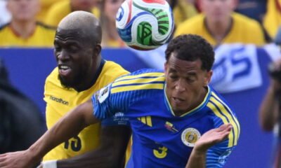Enner Valencia en el partido de Ecuador ante Curazao.