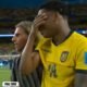 Gonzalo Plata destrozado tras el empate de La Tri ante Curazao. Foto: Captura de pantalla