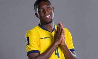 Joel Ordóñez en la sesión de fotos del Media Day de la FIFA. Foto: La Tri