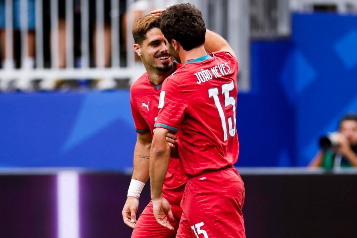 João Neves anotó el primer gol de Portugal en su debut. Foto: Selección de Portugal