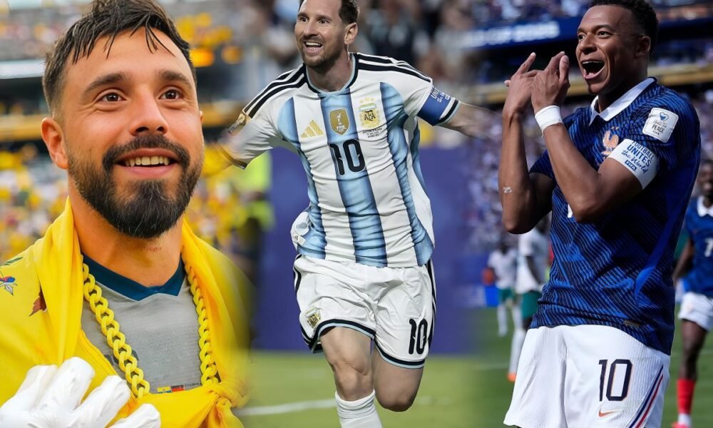 Hernán Galíndez, Lionel Messi y Kylian Mbappé en el Mundial. Foto: La Tri, Selección de Argentina y Selección de Francia