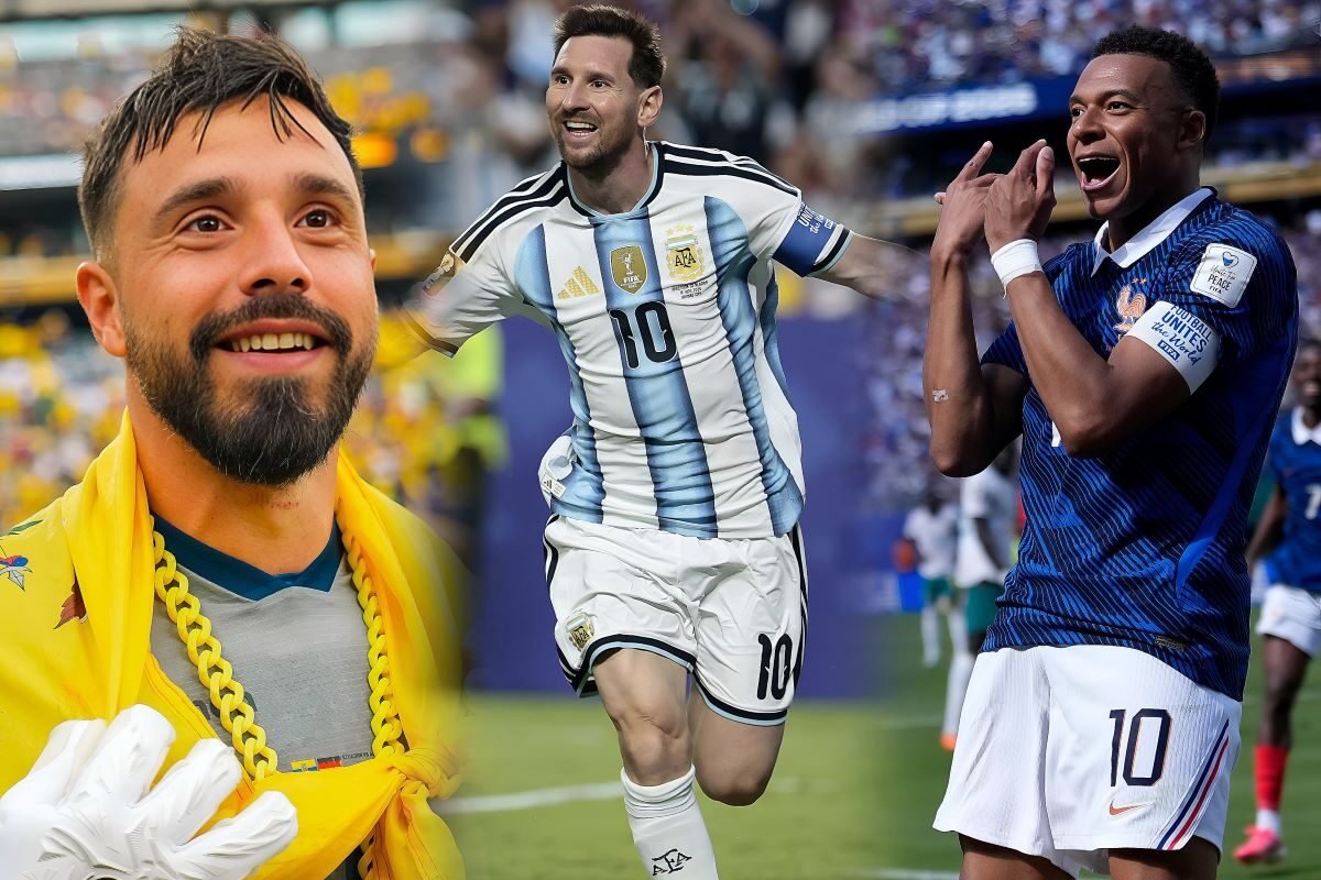 Hernán Galíndez, Lionel Messi y Kylian Mbappé en el Mundial. Foto: La Tri, Selección de Argentina y Selección de Francia