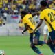 Jordy Caicedo y José Hurtado en el partido amistoso ante Arabia Saudita. Foto: La Tri