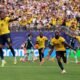 La alegría de La Tri tras el gol de Gonzalo Plata. Foto: Conmebol