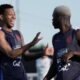 Gonzalo Plata y Moisés Caicedo, en un entrenamiento en Columbus. Foto: La Tri