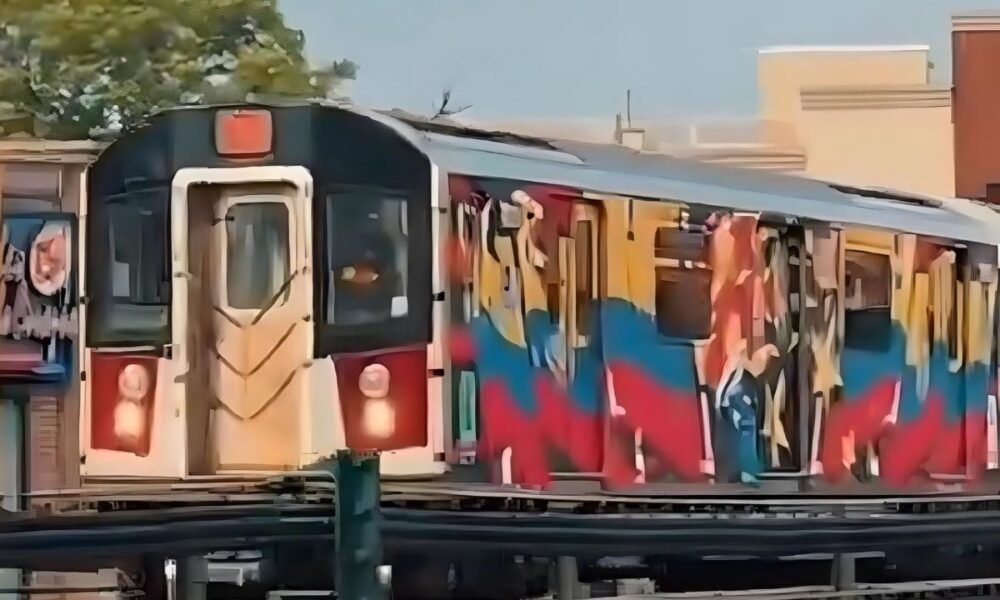 La línea 7 del metro de Nueva York se pintó con los colores de Ecuador. Foto: Captura de Pantalla