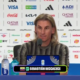 Sebastián Beccacece en la rueda de prensa en el empate frente a Curazao. Foto: Captura de pantalla de DSports