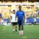 Brasil entrando al campo de juego para realizar el calentamiento previo al partido. Foto: FIFA