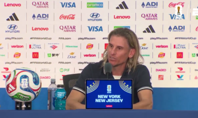 Sebastián Beccacece en la rueda de prensa del partido frente a Alemania. Foto: Captura de pantalla SportsCenter