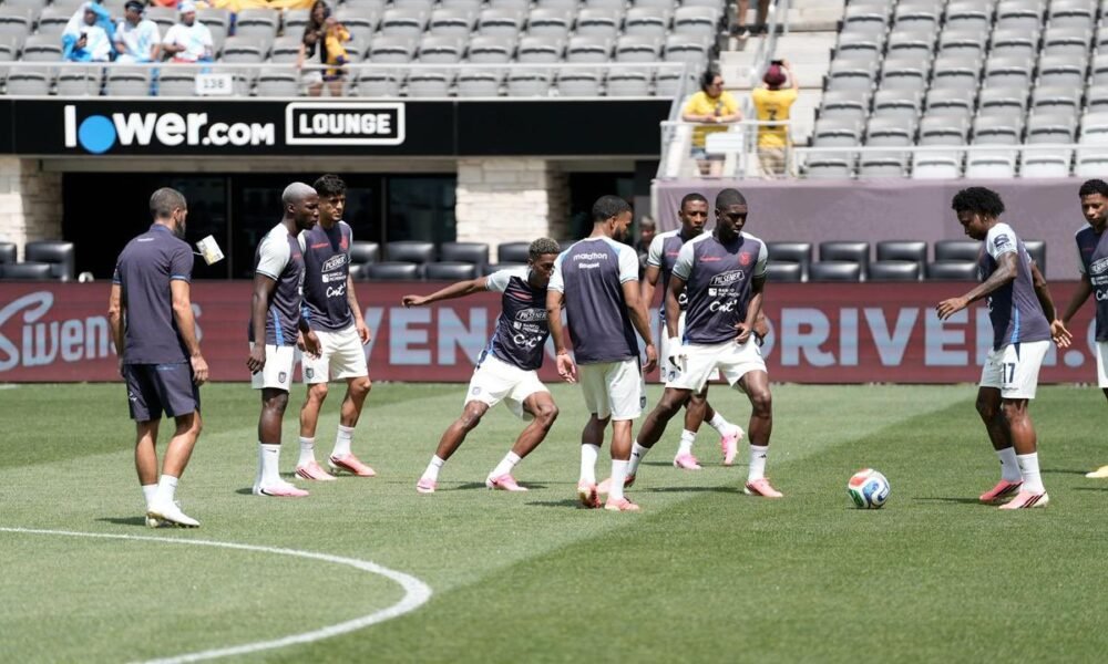 Los jugadores de la Selección de Ecuador en Columbus.