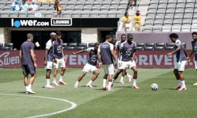 Los jugadores de la Selección de Ecuador en Columbus.