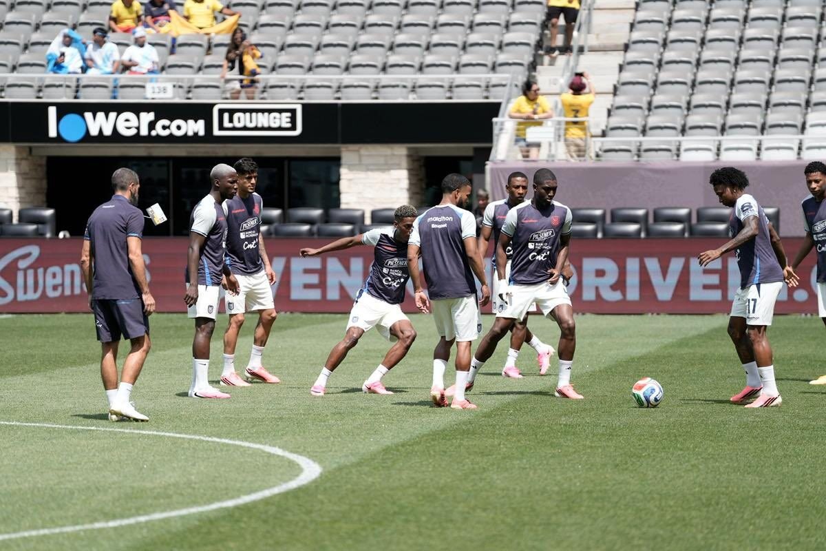 Los jugadores de la Selección de Ecuador en Columbus.