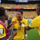 La Selección de Ecuador celebrando la clasificación venciendo a Alemania. Foto: Conmebol