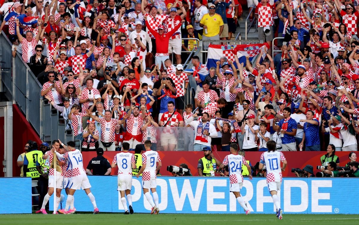 Ante Budimir celebrando con la Selección de Croacia el gol frente a Panamá. Foto: FIFA