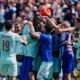 La Selección de Francia celebrando la clasificación. Foto: Redes Sociales