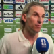 Sebastián Beccacece realizando sus primeras declaraciones tras el partido frente a Costa de Marfil. Foto: Captura de DSports