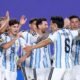 Argentina celebrando con Lionel Messi el gol frente Suiza. Foto: FIFA