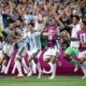 Argentina celebrando la clasificación a semifinales del Mundial. Foto Selección de Argentina