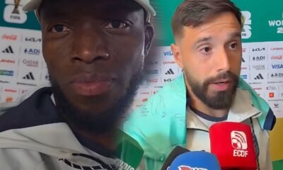 Enner Valencia y Hernán Galíndez en zona mixta. Foto Captura de pantalla