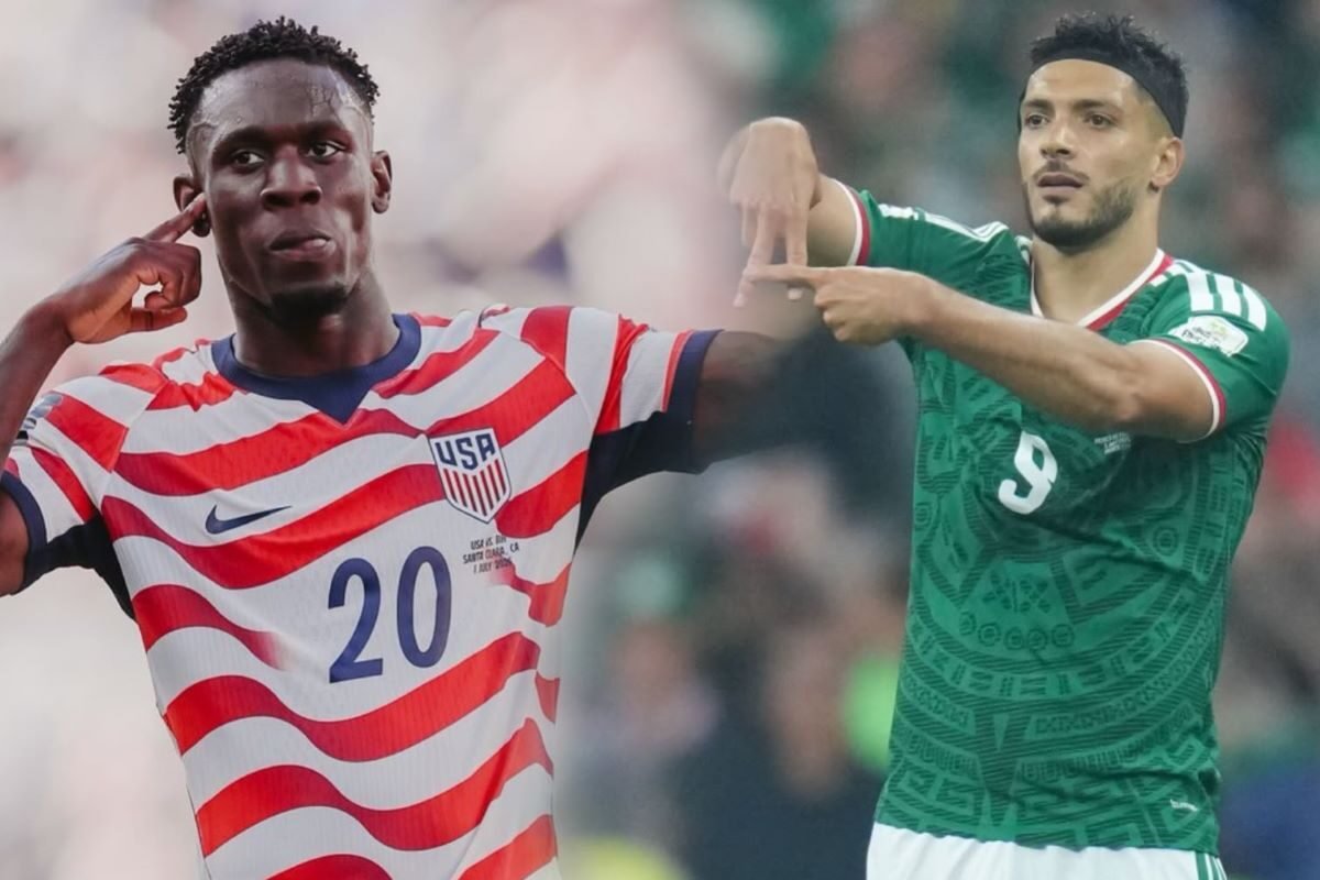 Folarin Balogun y Raúl Jiménez en sus partidos de octavos de final. Foto Selección de México y Estados Unidos