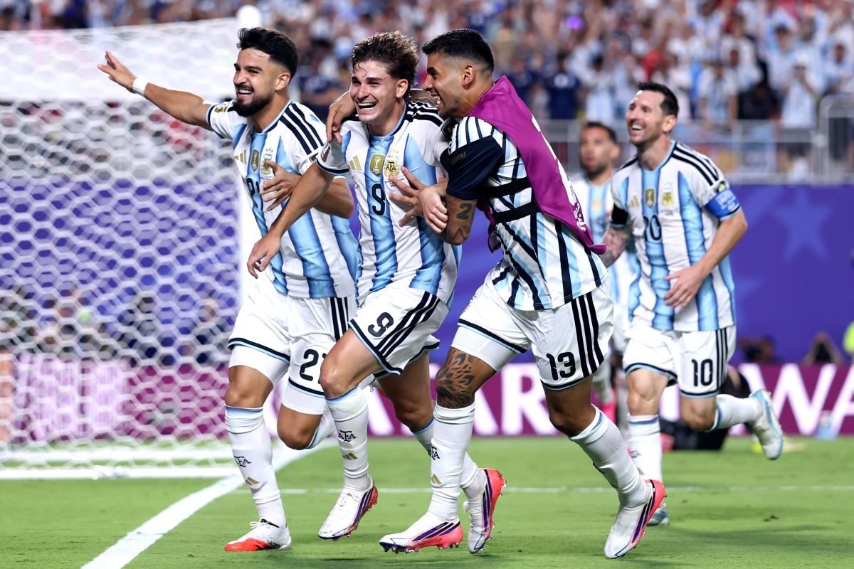 Julián Álvarez anotó el gol de la clasificación para Argentina. Foto Selección de Argentina