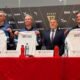 La presentación del nuevo cuerpo técnico de Liga de Quito en Guayaquil. Foto José Reyes