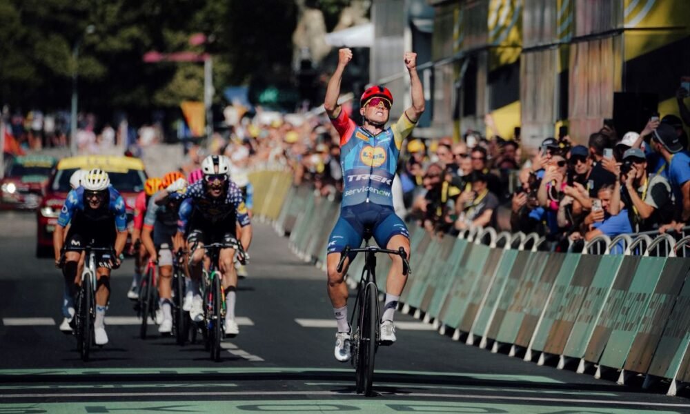 Mads Pedersen se llevó la etapa 4 del Tour de Francia 2026. Foto: Tour de Francia