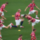 La Selección de Noruega calentando en el MetLife Stadium. Foto: FIFA