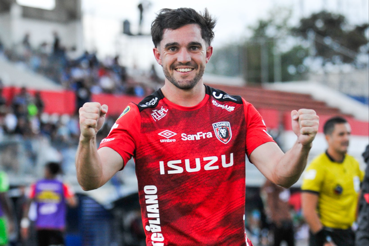 Emiliano Griffa celebrando el gol de la victoria sobre Universidad Católica. Foto: Leones del Norte