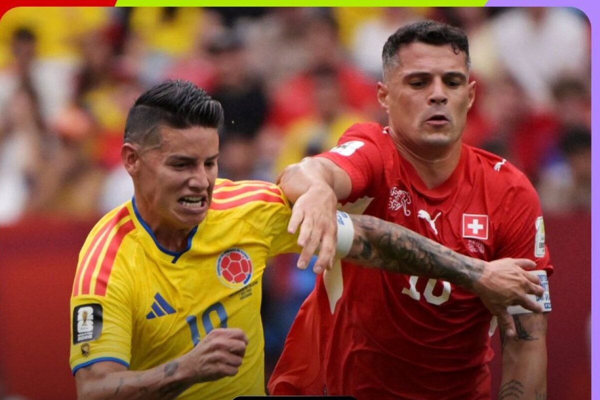 James Rodríguez en el partido de Colombia ante Suiza. Foto: FIFA