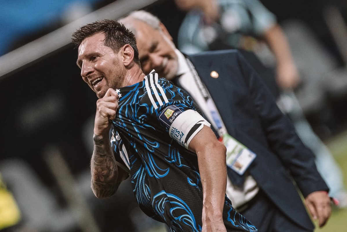 Lionel Messi celebrando la clasificación de Argentina a la final del Mundial. Foto: Redes sociales