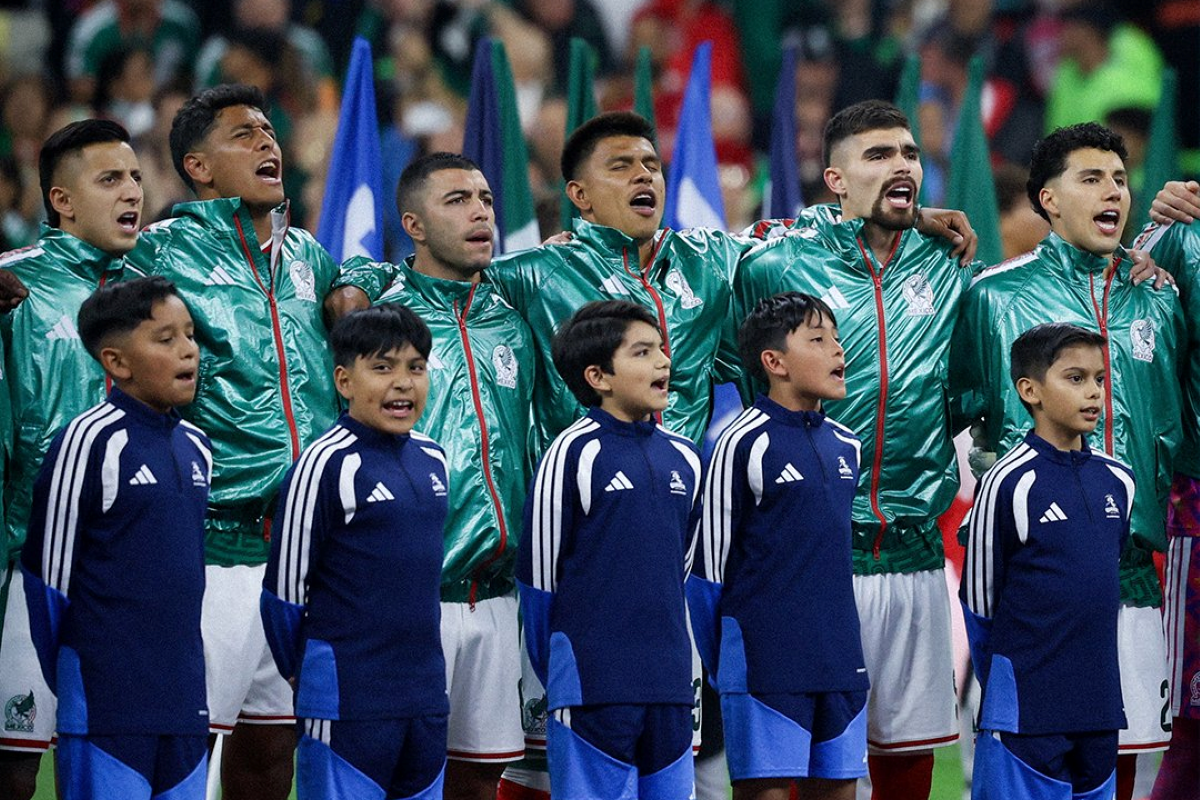 La Selección de México entonando el Himno Nacional. Foto: México
