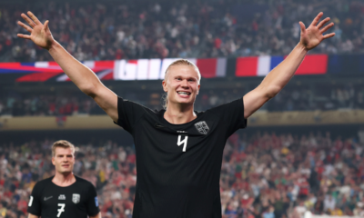 Erling Haaland disputando su primer partido de Mundial con la Selección de Noruega. Foto: FIFA