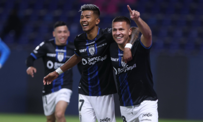 Hugo Quintana haciendo su estreno goleador con Independiente del Valle. Foto: IDV