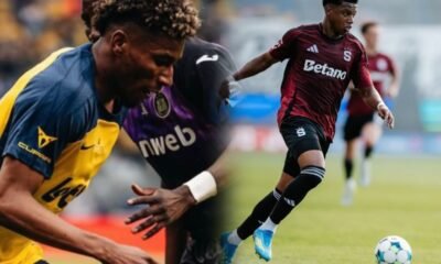 Kevin Rodríguez y John Mercado disputando partidos con sus clubes. Foto: Redes sociales de los jugadores