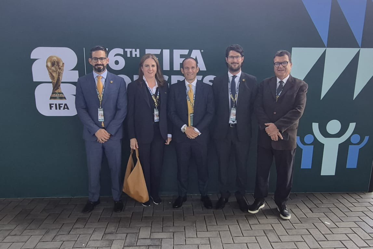 La Federación Ecuatoriana de Fútbol en el Congreso de la FIFA. Foto: FEF