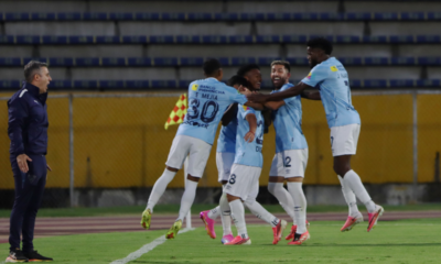 Universidad Católica celebrando el gol de tiro libre de Mauro Díaz. Foto: API