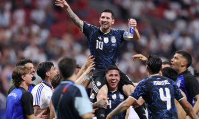 Argentina celebrando la clasificación a la final. Foto: Argentina