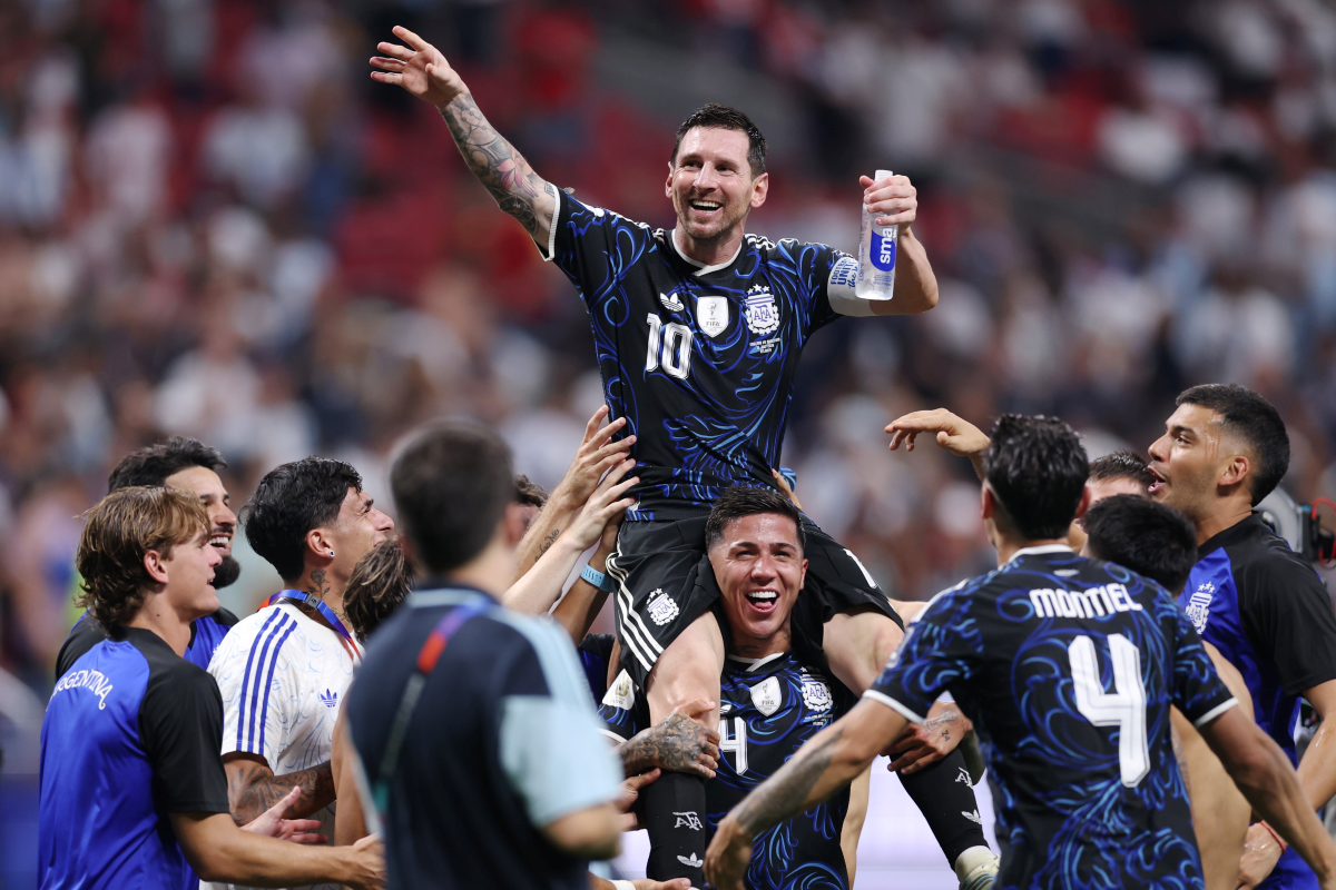 Argentina celebrando la clasificación a la final. Foto: Argentina