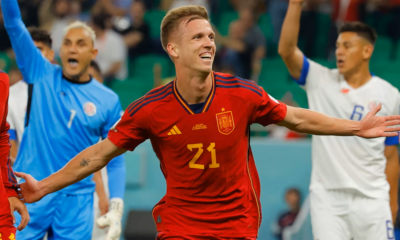 Dani Olmo abriendo su marca goleadora en los mundiales frente a Costa Rica en 2022. Foto: FIFA