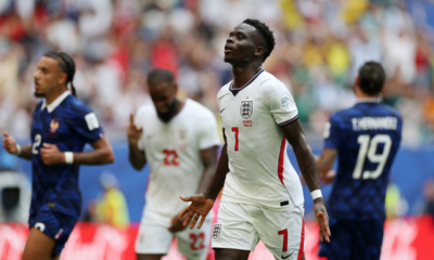 Bukayo Saka anotando triplete frente a Francia. Foto: FIFA